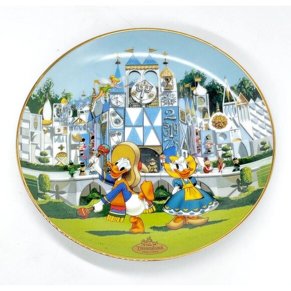 Disneyland's 40th Anniversary Plate It's A Small World The Bradford Exchange - Picture 1 of 7